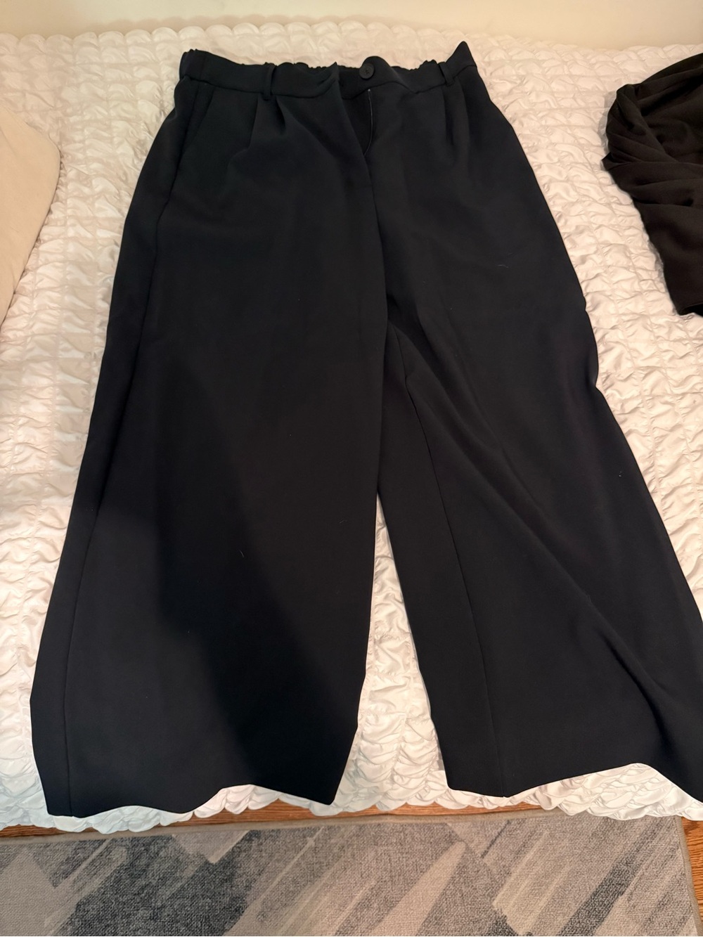 Women's Black Wide-Leg Dress Pants